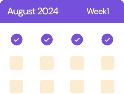 calender with tasks to complete your task consistently