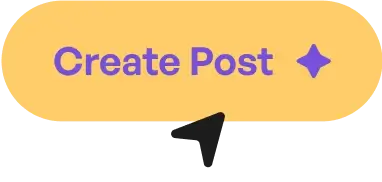 create post button with a cursor on top